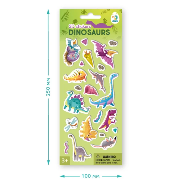Abțibilduri 3d „dinozauri” 2