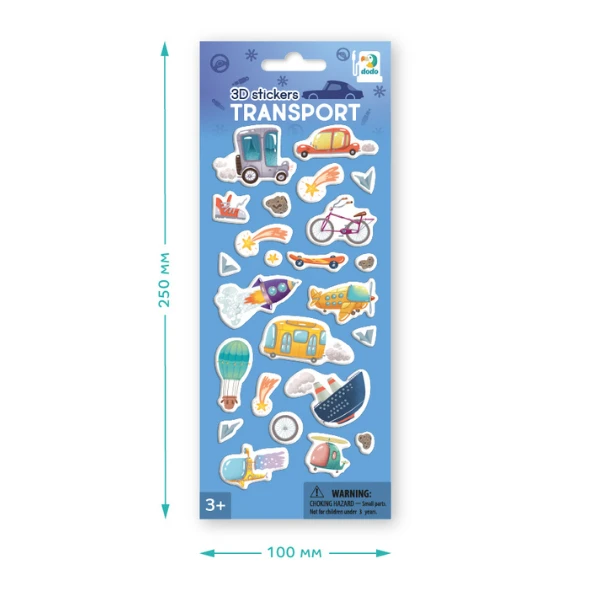Autocolante 3d "transport" 2