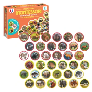 Joc magnetic "animalele eurasiei", 36 elem.