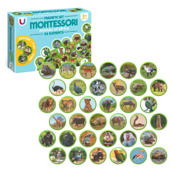 Joc magnetic "animalele africii", 36 elem. 2