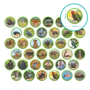 Joc magnetic "animalele africii", 36 elem. Thumbnail 4