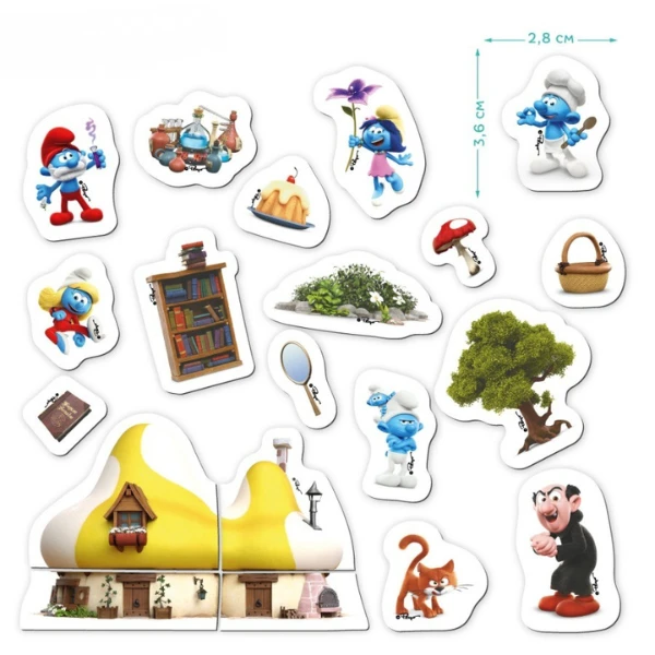 Joc magnetic "casa de vis: vilă", seria smurfii, 20 elem. 4