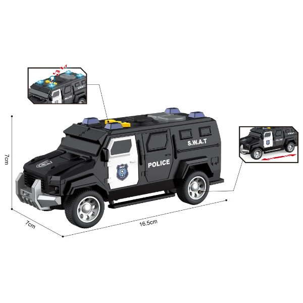 1:32 jeep de poliție cu fricțiune (lumini /sunete) 4