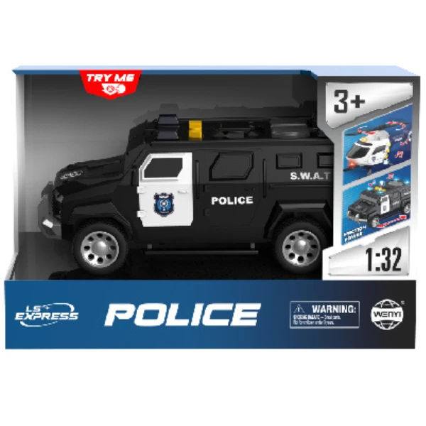 1:32 jeep de poliție cu fricțiune (lumini /sunete) 3