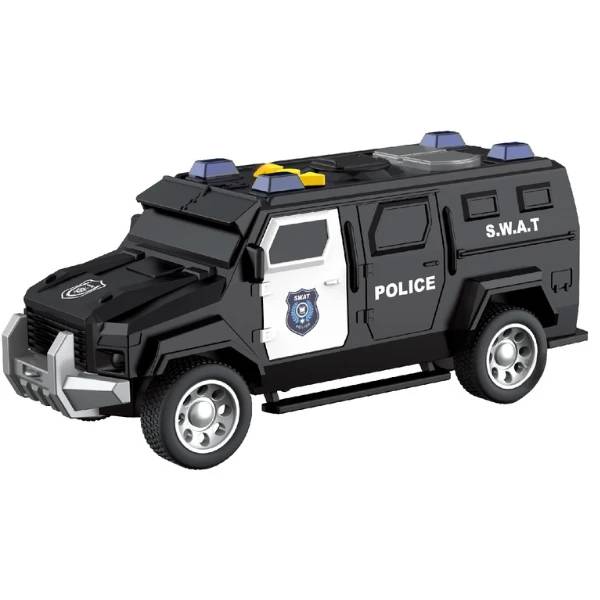 1:32 jeep de poliție cu fricțiune (lumini /sunete) 2