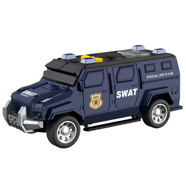 1:32 jeep de poliție cu fricțiune (lumini /sunete) 2