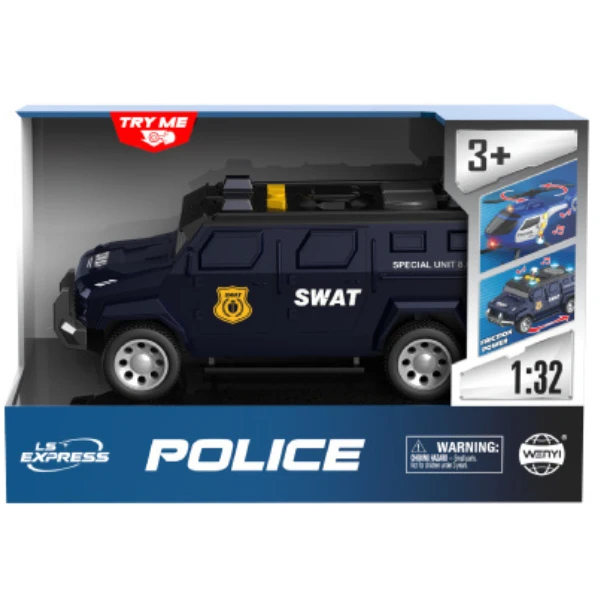 1:32 jeep de poliție cu fricțiune (lumini /sunete) 3
