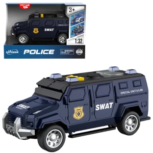 1:32 jeep de poliție cu fricțiune (lumini /sunete)
