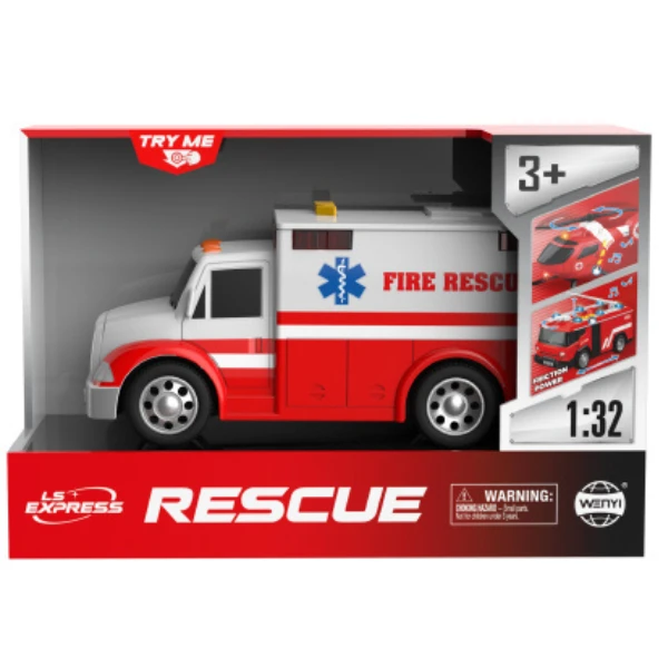 1:32 mașină "ambulanță" cu fricțiune (lumini /sunete) 3