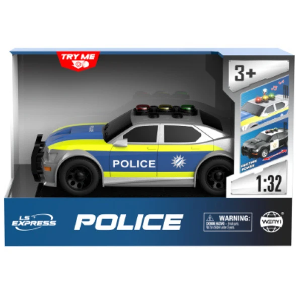 1:32 mașină de poliție cu fricțiune (lumini /sunete) 3