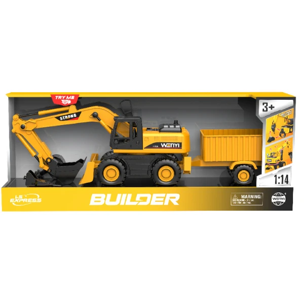 1:14 utilaj special „excavator cu remorcă” 3 în 1 (lumini/sunete) 5