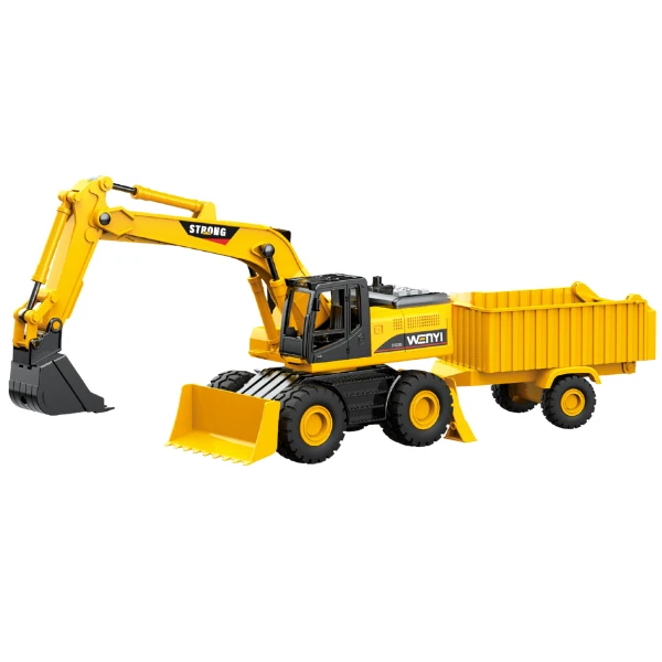1:14 utilaj special „excavator cu remorcă” 3 în 1 (lumini/sunete) 2