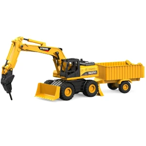 1:14 utilaj special „excavator cu remorcă” 3 în 1 (lumini/sunete) Thumbnail 3