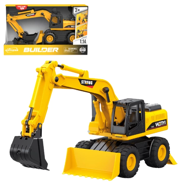 1:14 utilaj special „excavator-încărcător” 3 în 1 (lumini/sunete) 2