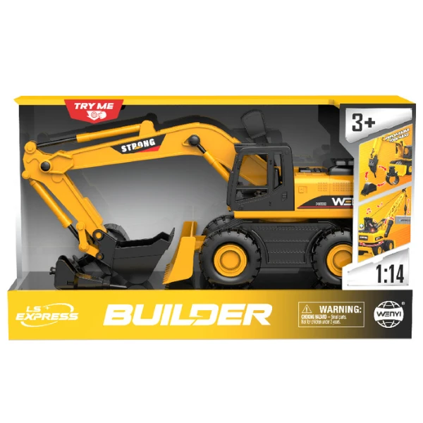 1:14 utilaj special „excavator-încărcător” 3 în 1 (lumini/sunete) 5