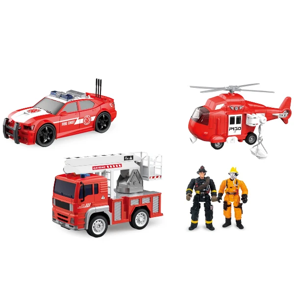 1:20 set mașini de pompieri cu fricțiune (lumini /sunete) 2