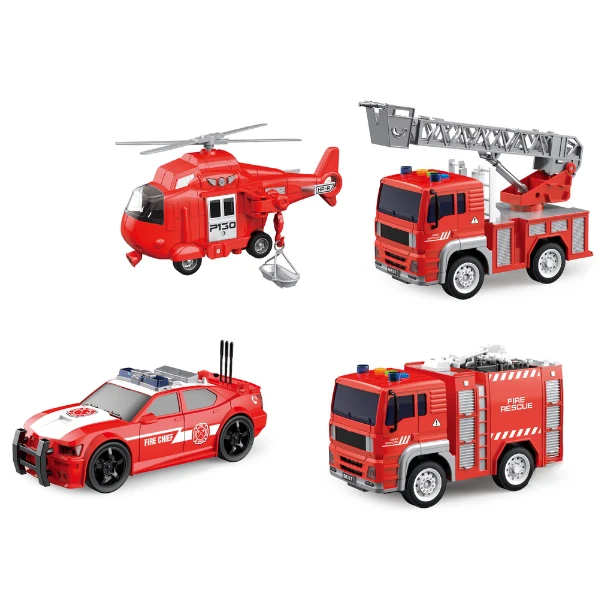1:20 set mașini de pompieri cu fricțiune (lumini /sunete) 2