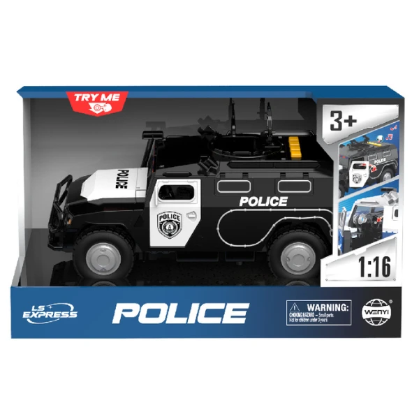 1:16 jeep de poliție cu inerție (lumini /sunete / ușile se deschid) 3