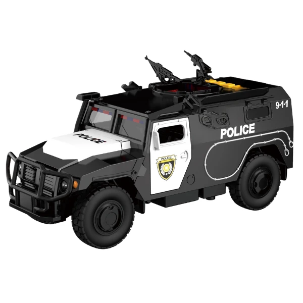 1:16 jeep de poliție cu inerție (lumini /sunete / ușile se deschid) 2