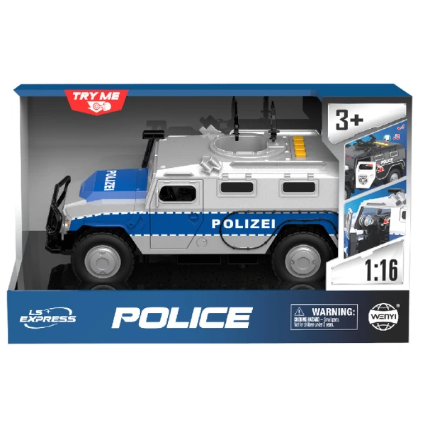 1:16 jeep de poliție cu inerție (lumini /sunete / ușile se deschid) 3
