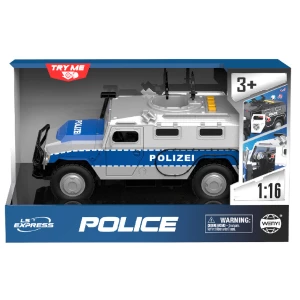 1:16 jeep de poliție cu inerție (lumini /sunete / ușile se deschid) Thumbnail 4
