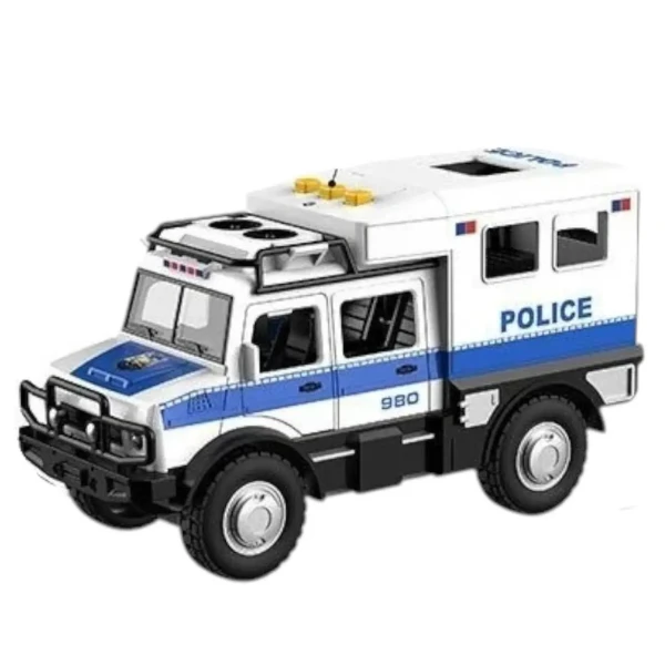 1:16 jeep de poliție cu inerție (lumini /sunete / ușile se deschid) 2