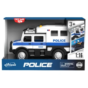 1:16 jeep de poliție cu inerție (lumini /sunete / ușile se deschid) Thumbnail 3