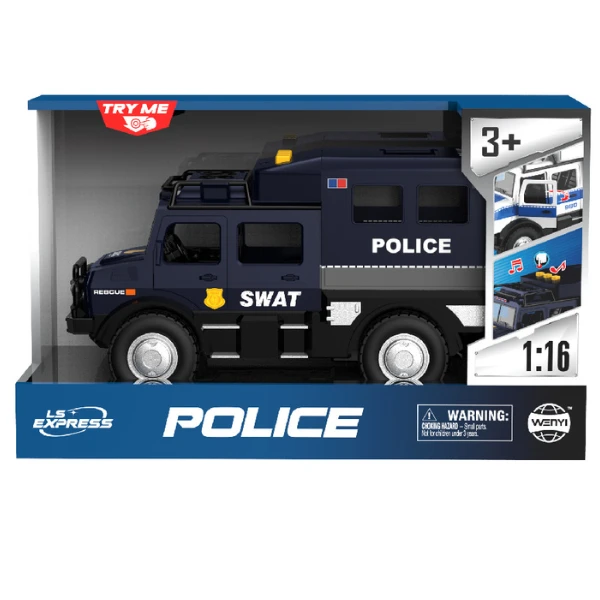 1:16 jeep de poliție cu inerție (lumini /sunete / ușile se deschid) 3