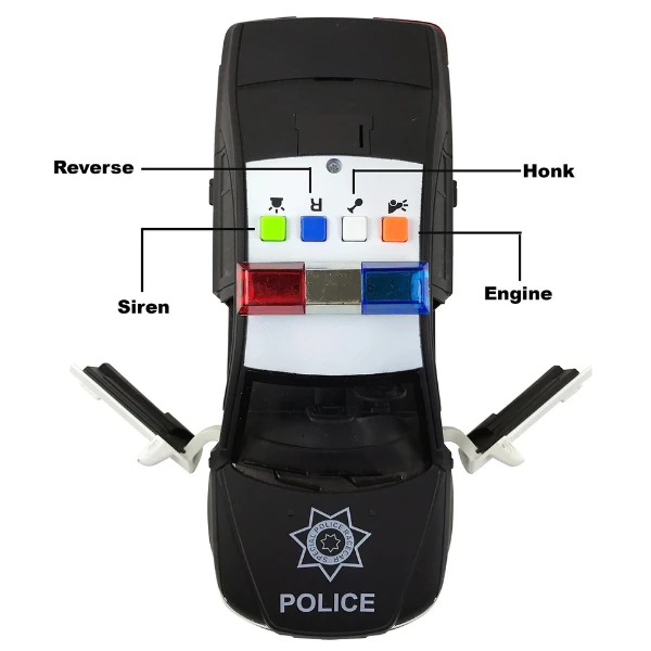 1:16 mașina de poliție cu inerție (lumini /sunete / ușile se deschid) 5