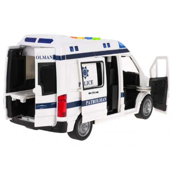 1:16 mașina de poliție cu inerție (lumini /sunete / ușile se deschid) 4