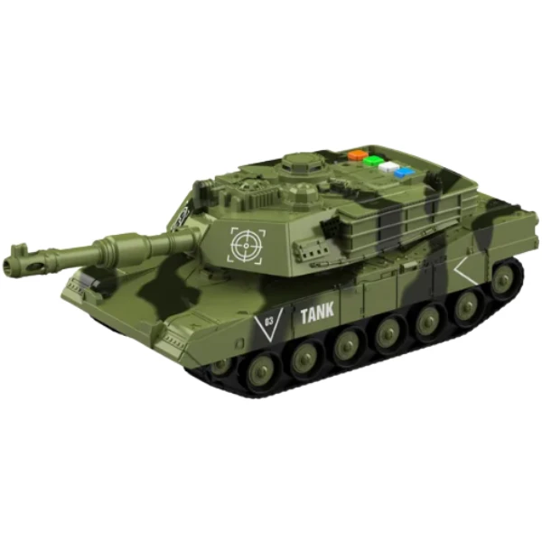 1:16 tanc militar inerțial, camuflaj verde (lumină / sunet) 2