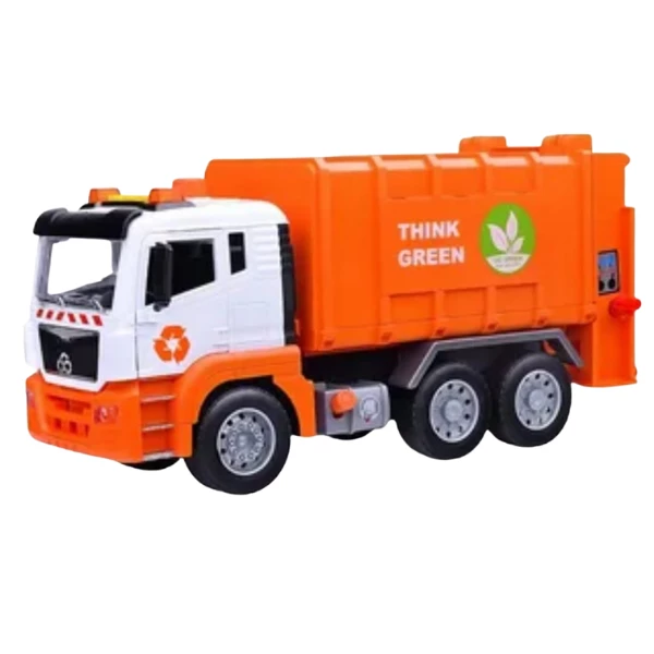 1:10 camion de gunoi cu inerție "think green" (lumină / sunet) 3
