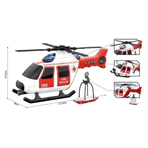 1:10 elicopter "serviciul pompieri și salvare" (lumini /sunete) 5
