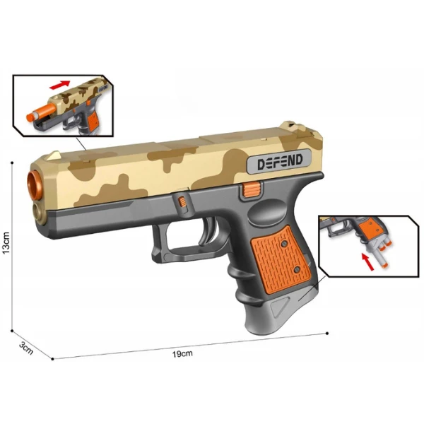 Pistol glock blaster zone cu cartușe moi (camuflaj) 4