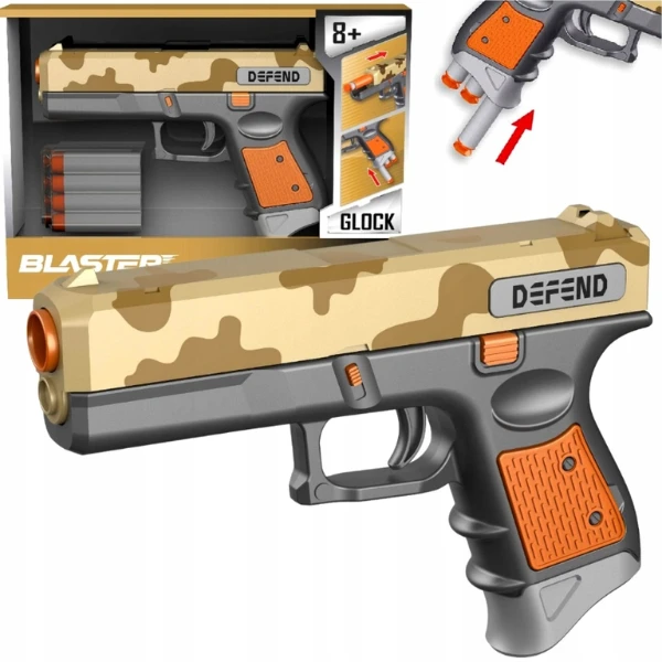 Pistol glock blaster zone cu cartușe moi (camuflaj) 5