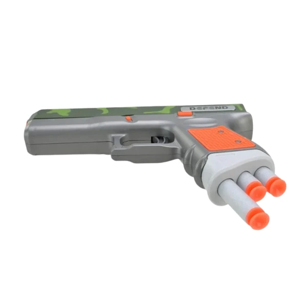 Pistol glock blaster zone cu cartușe moi (camuflaj verde) 4