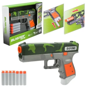 Pistol glock blaster zone cu cartușe moi (camuflaj verde) Thumbnail 6