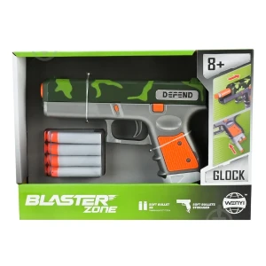 Pistol glock blaster zone cu cartușe moi (camuflaj verde) Thumbnail 3