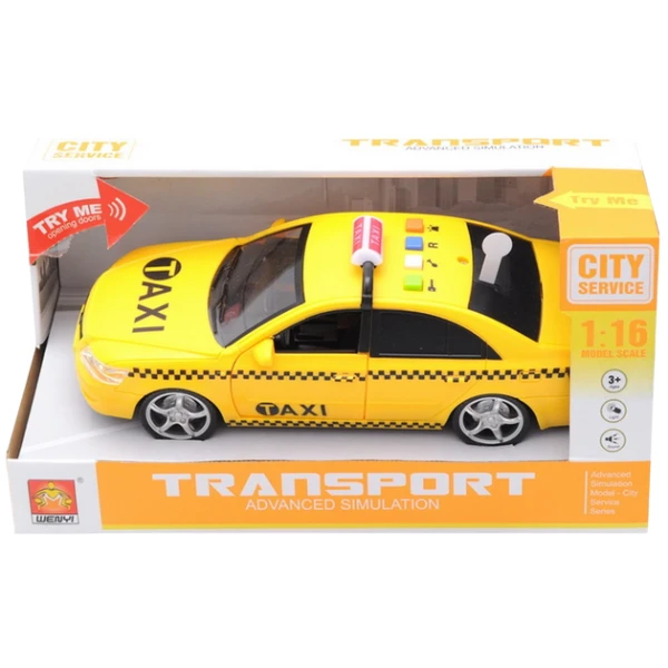 1:16 mașină inerțială "taxi" (lumină / sunet / uși mobile) 6