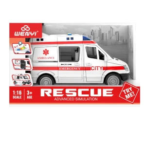 1:16 ambulanță cu inerție (lumini /sunete/ușile se deschid) Thumbnail 4