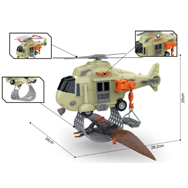 1:16 elicopter cu dinozaur (lumini /sunete) 3