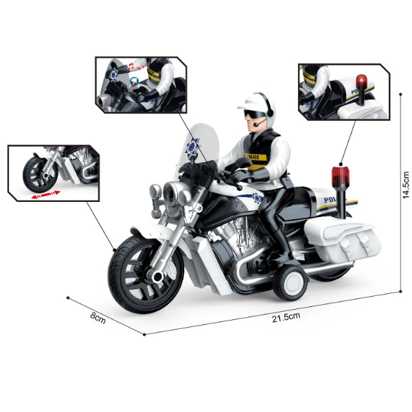 1:16 polițist pe motocicletă (lumină/sunet) 3