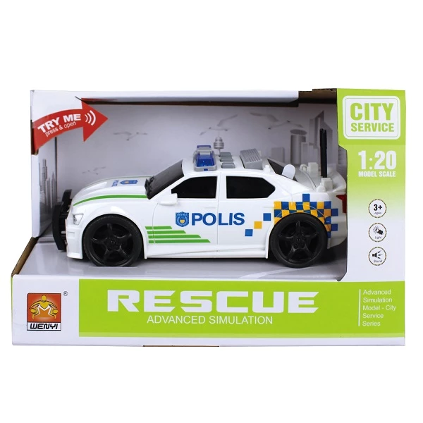 1:20 mașină de poliție cu fricțiune (lumini /sunete) 2