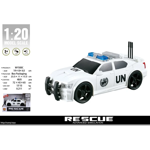 1:20 mașină de poliție cu fricțiune (lumini /sunete) 2