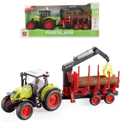 1:16 tractor cu fricțiune "trailered farm tractor" (lumina / sunet) 3