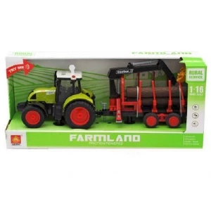 1:16 tractor cu fricțiune "trailered farm tractor" (lumina / sunet)