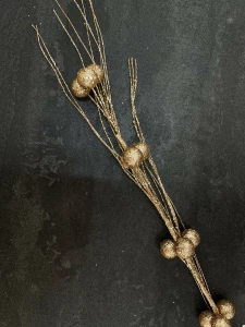 Ramura decorativa aurie cu sclipici, 100cm (cp-24-034) Thumbnail 2