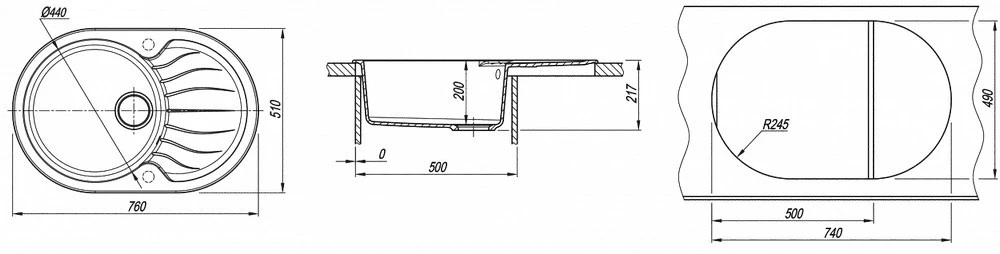 Berta 760 chiuveta dr. gans (gri) 4