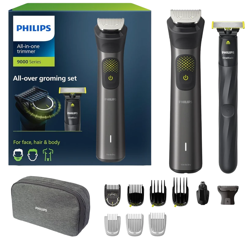 Trimmer pentru bărbați philips mg9555/15, oțel inoxidabil 10