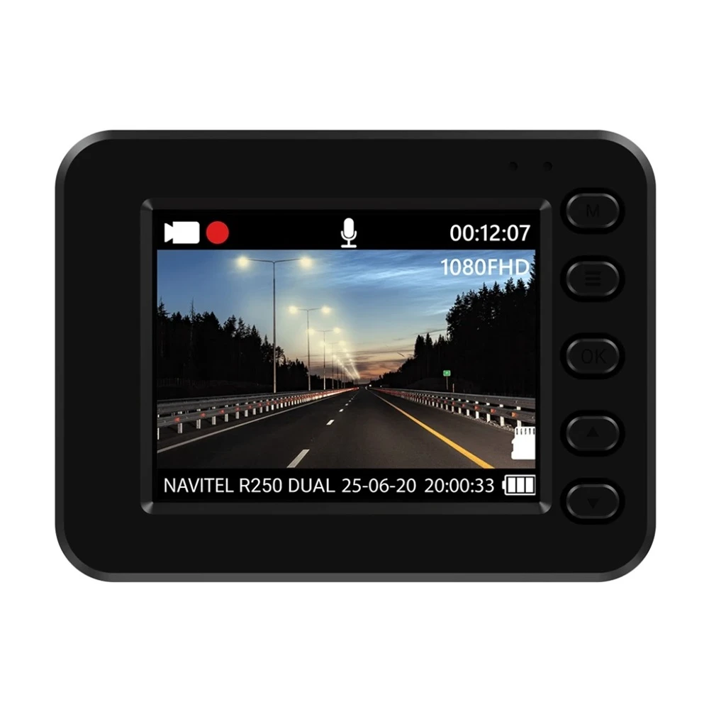 Navitel r250 dual car video recorder + rear camera + woo microsd card uhs-i (u1) (c10) + sd adapter, integra, 64 gb 4